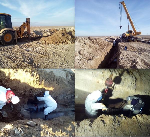 Ремонт нефтяных трубопроводов. Месторождение Тасбулат